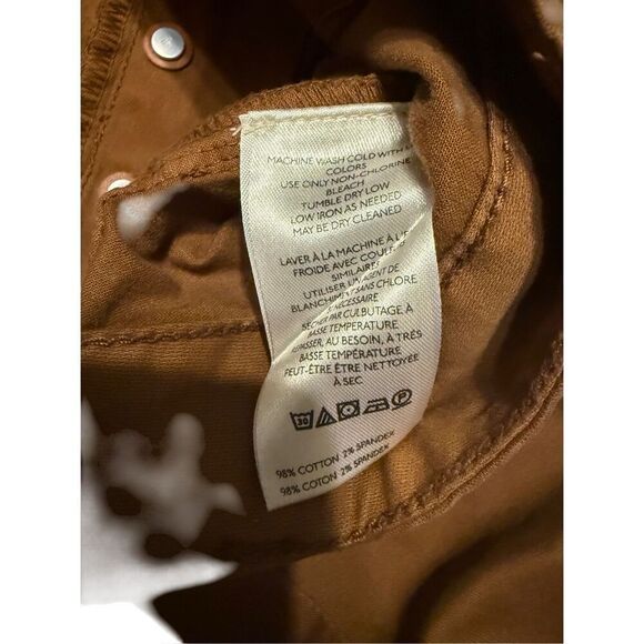 Brand New Anthropologie Pilcro The Arin Mid Rise Button Front Barrel Pants 31 - Picture 7 of 13